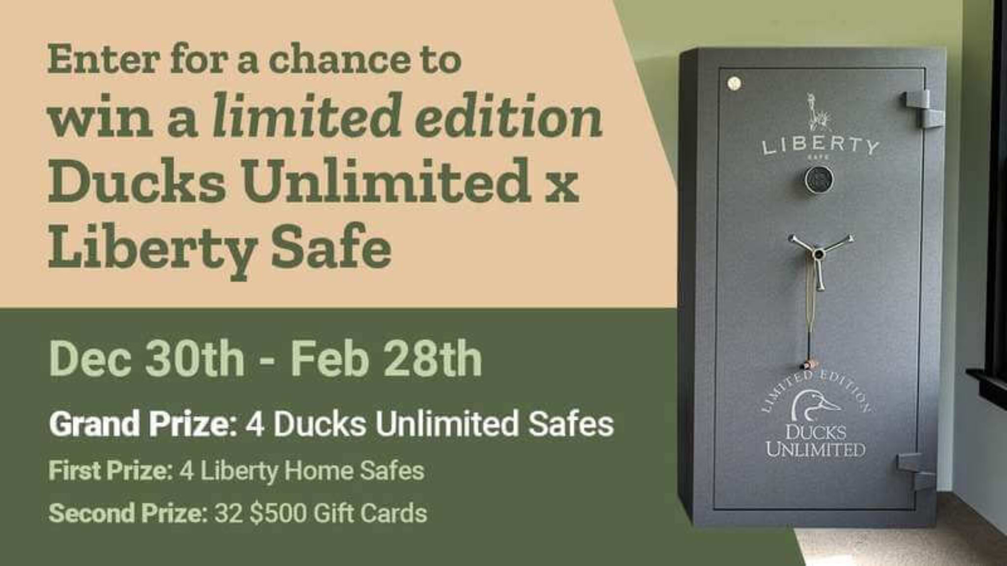 Tractor Supply Liberty Safe Ducks Unlimited Sweepstakes