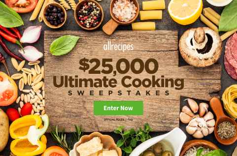 AllRecipes $25,000 Ultimate Cooking Sweepstakes