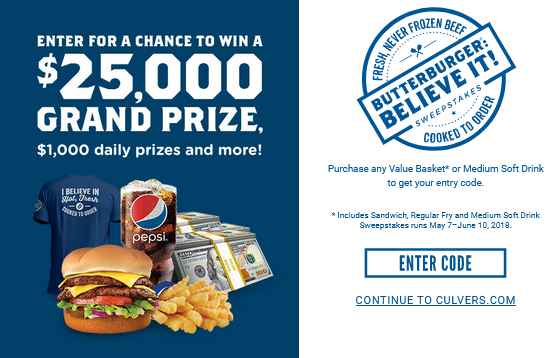 ButterBurger Believe It Sweepstakes