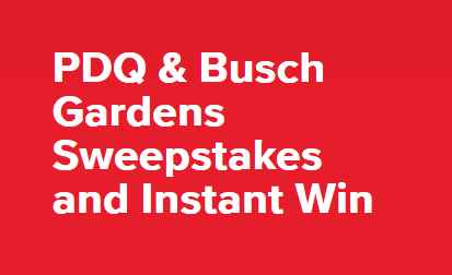 PDQ & Busch Gardens Sweepstakes & Instant Win Game