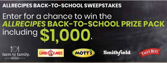 Allrecipes Back To School Sweepstakes