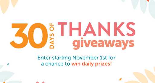 HGTV 30 Days of Thanks Giveaway Sweepstakes
