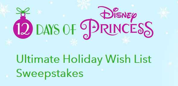 12 Days of Disney Princess Sweepstakes