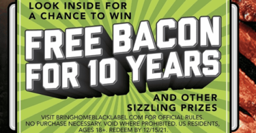 Bring Home Black Label Bacon Sweepstakes 2021