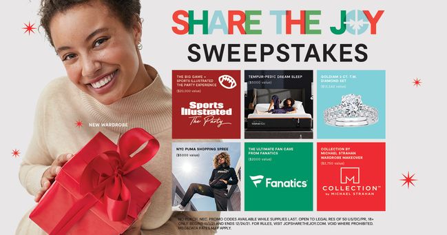 JCPenney Share The Joy Sweepstakes 2021