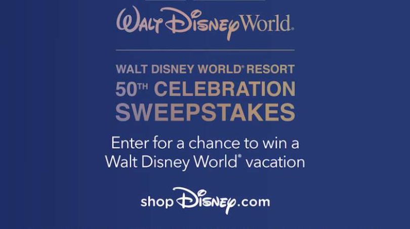 Walt Disney World 50th Celebration Sweepstakes 2021