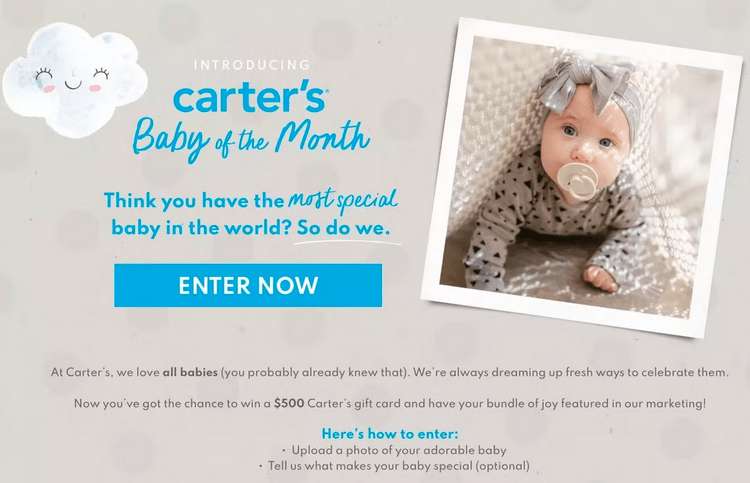 Carter’s Baby of the Month Contest 2022