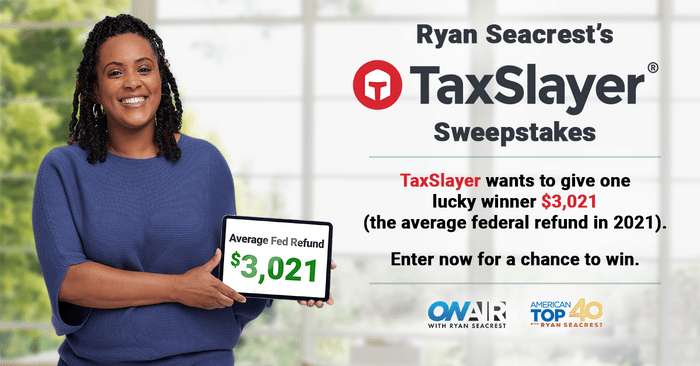 Ryan Seacrest TaxSlayer Sweepstakes 2022