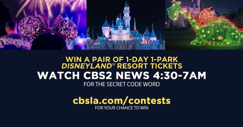 KCAL 9 Disneyland Contest 2023 / CBS2 DISNEYLAND Contest 2023 Secret Code Word