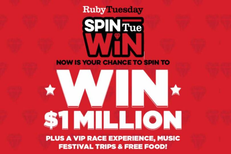 Ruby Tuesday Spin To Win 2022 Game Sweepstakes