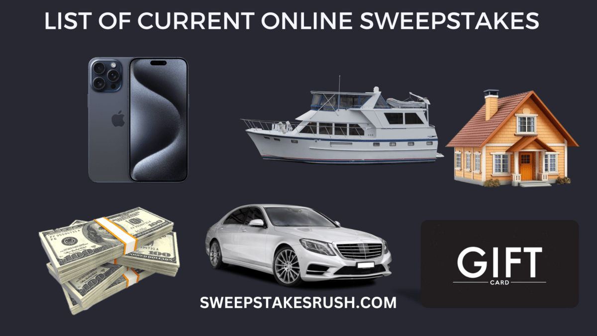 List of Current Online Sweepstakes 2024