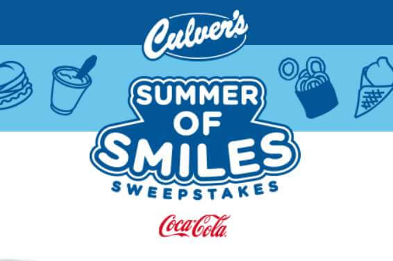 Culver's Summer of Smiles Sweepstakes 2023 - Culvers.com/summerofsmiles