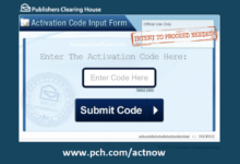 www.PCH.com/ActNow Activation Code
